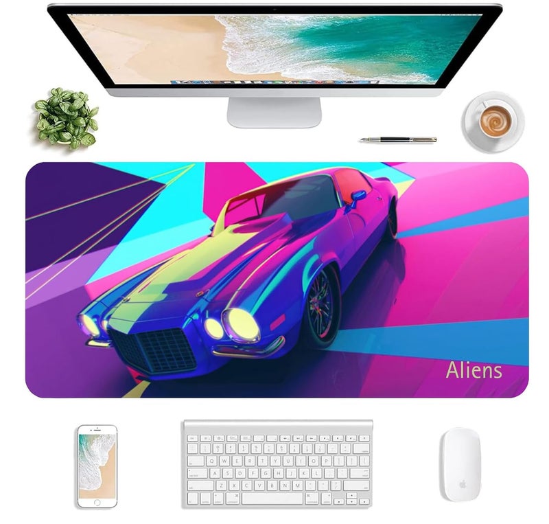 Aliens Extended Gaming Mouse Pad Desk Mat for Computer, Laptop, Keyboard, Smooth Cloth Surface, Nonslip Rubber Base, Compatible with Laser and Optical Mouse, Office, Home 580x280mm (EXT-52) - Image 2