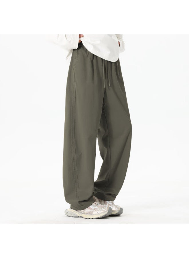 Mingchuang Youpin Miniso Men's Casual Pants Simple Straight Wide-leg Long Pants Spring Autumn Sports Pants Z White Gray 3XL - Image 4