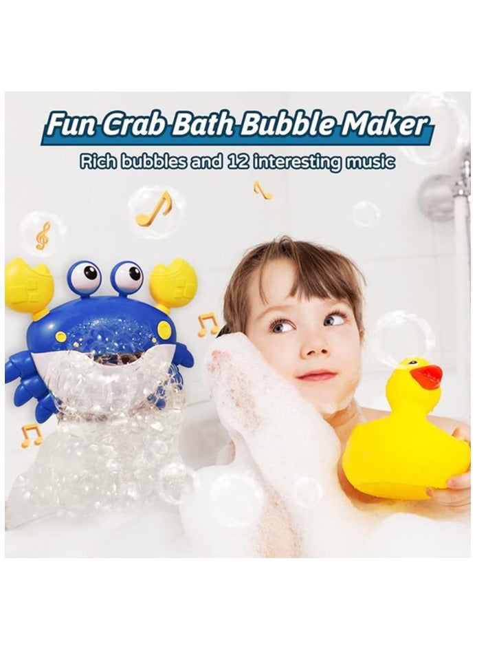 Crab Bath Bubble Maker for Bathtub, Baby Bath Toys for Toddlers 1-3, Bubble Machine for Babies, Bath Tub Toys Infants 3-6-12-18 Months, Boy Girl Bath Time Kids Shower Foam Toys Age 1-2-3-4-5-8 - Image 2
