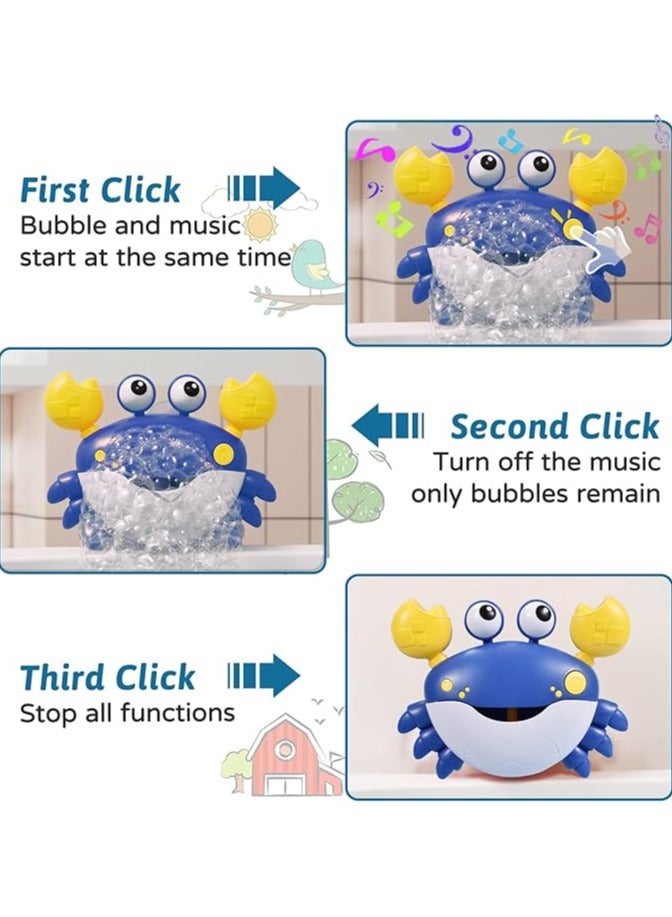 Crab Bath Bubble Maker for Bathtub, Baby Bath Toys for Toddlers 1-3, Bubble Machine for Babies, Bath Tub Toys Infants 3-6-12-18 Months, Boy Girl Bath Time Kids Shower Foam Toys Age 1-2-3-4-5-8 - Image 5