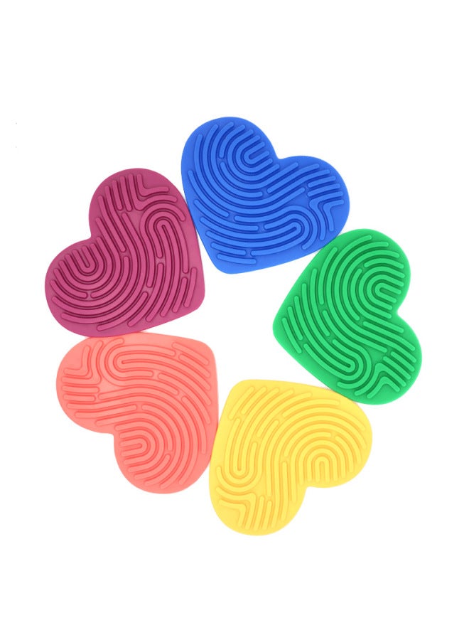 Sensory Activity Board Silicone Sensory Activity Board Silicone Children's Puzzle Decompression Toy-Color:Sensory Board-love Shape 【opp Bag/120pcs】 - Image 4