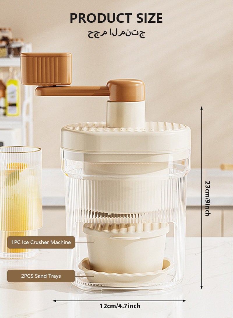 ديبتر آلة صنع الآيس كريم اليدوية آلة تكسير الثلج آلة تكسير الثلج – آلة صنع الثلج الآمنة للأطفال مع وعاء واحد وطبقين، آلة صنع المشروبات المثلجة الصغيرة المحمولة - خالية من مادة BPA - Image 3