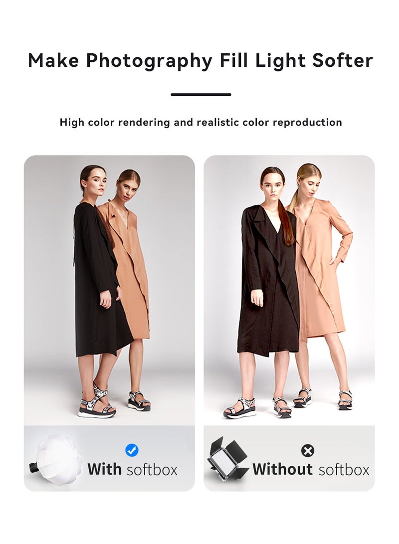 LEOKOR 65cm Lantern Softbox, Quick Release 360° Light Diffuser Bowens Mount Softbox with Lightweight Nylon Alloy for 300D Mark II 120D 120T 120D Mark II 300X and Other Bowens Mount Light - Image 2