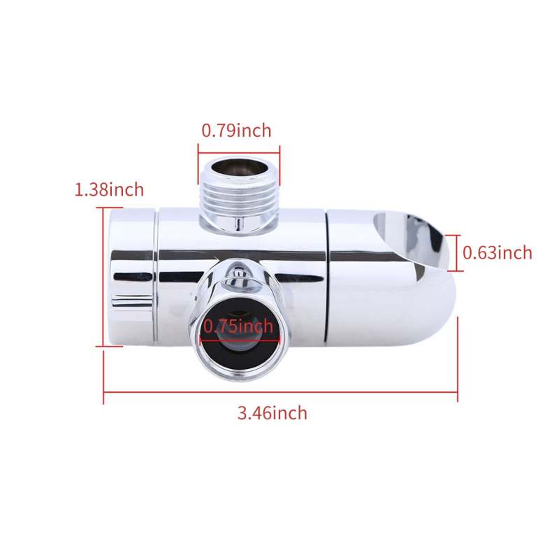 Shower Diverter Valve: Chrome Silver ABS Material - Leak-proof Durable Performance, G1/2 Connector, Adjustable Handwheel for Bathroom RV Shower Installations - Image 3