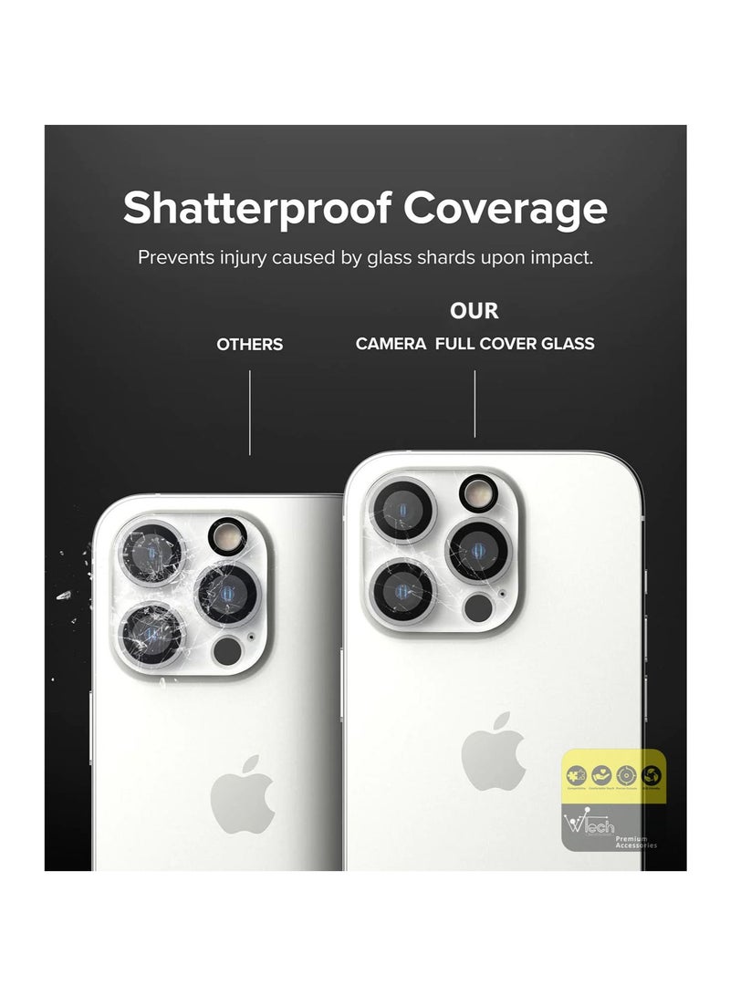 Wtech Premium Camera Lens Protector Shield For Apple iPhone 15 Pro 2023 Clear/Black  - Image 4