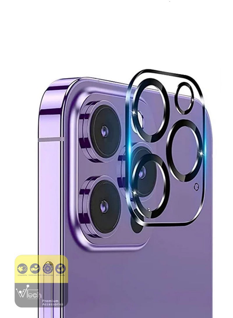 Wtech Premium Camera Lens Protector Shield For Apple iPhone 15 Pro 2023 Clear/Black  - Image 1
