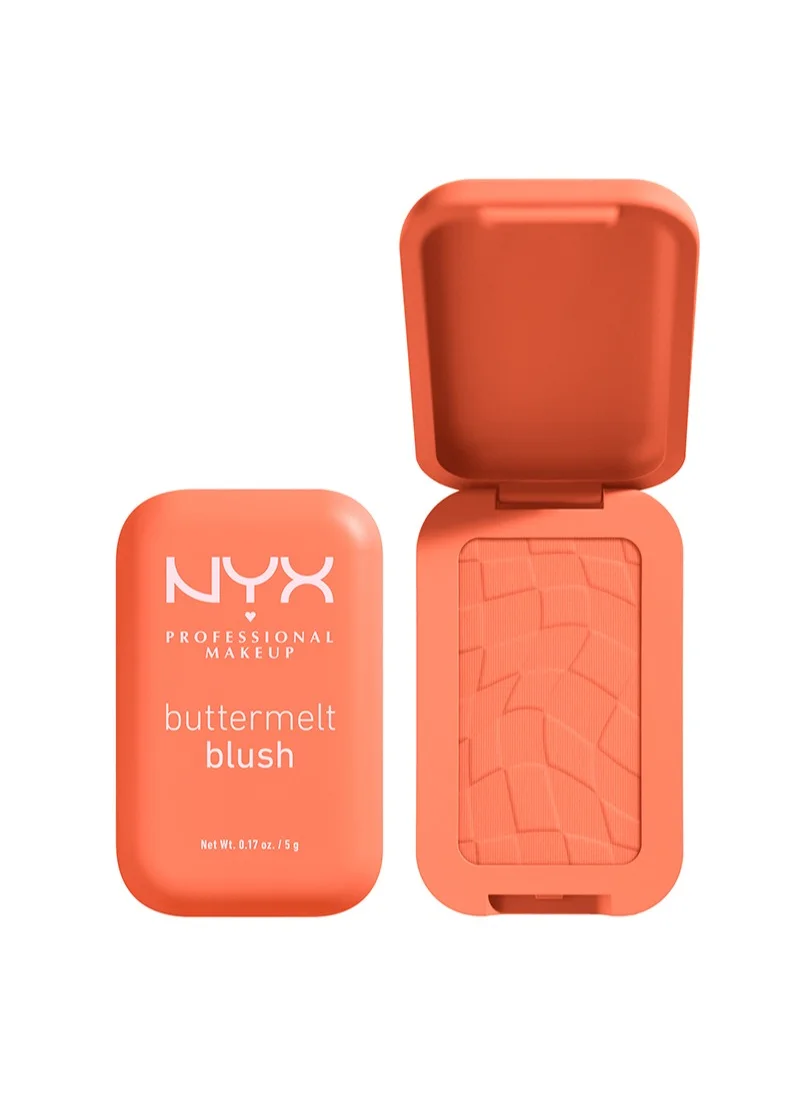 NYX PROFESSIONAL MAKEUP NYX Professional Makeup Buttermelt Blush, Powder Blush, up to 12 H Wear, Fade & Transfer Resistant, Sooner The Butta.