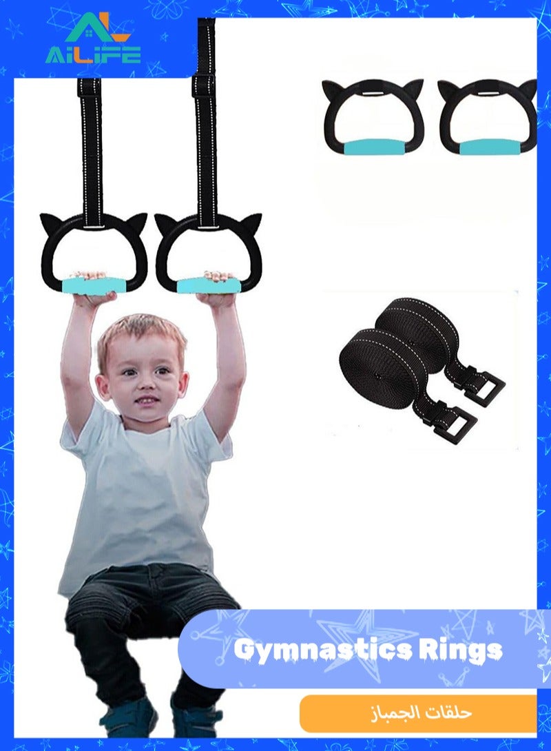 ال لايف حلقات الجمباز للأطفال وشريط السحب، يدعم حتى 160 كجم، معدات اللياقة البدنية والتمدد الداخلية للأطفال - Image 1