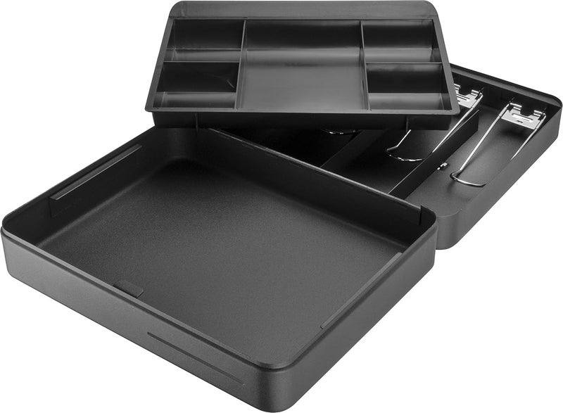 BARSKA CB13052 Key Lock Standard Fold Out Cash Box with 5 Section Tray 95 x 12 x 35 Black - Image 5