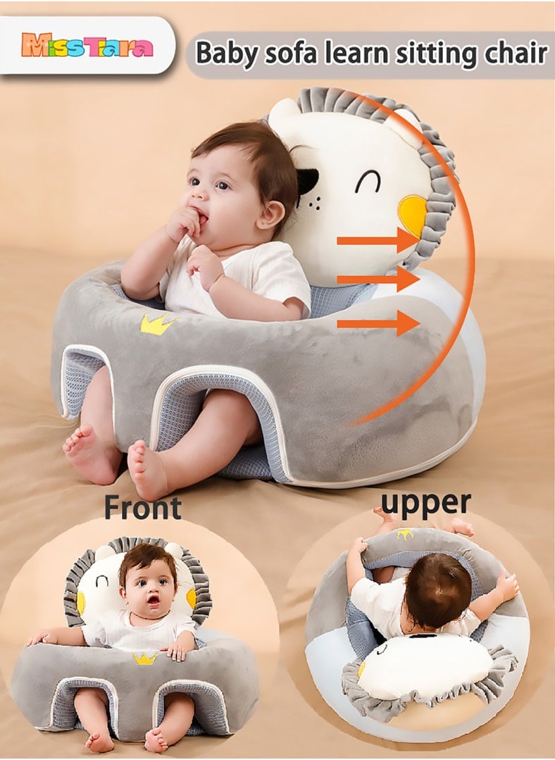 Baby Sofa Learn Sitting Chair Nursery Support Seat Pillow Protector Plush Cushion Infant Sitting Chair Baby Support Seat Infant Plush Seats for Toddlers 