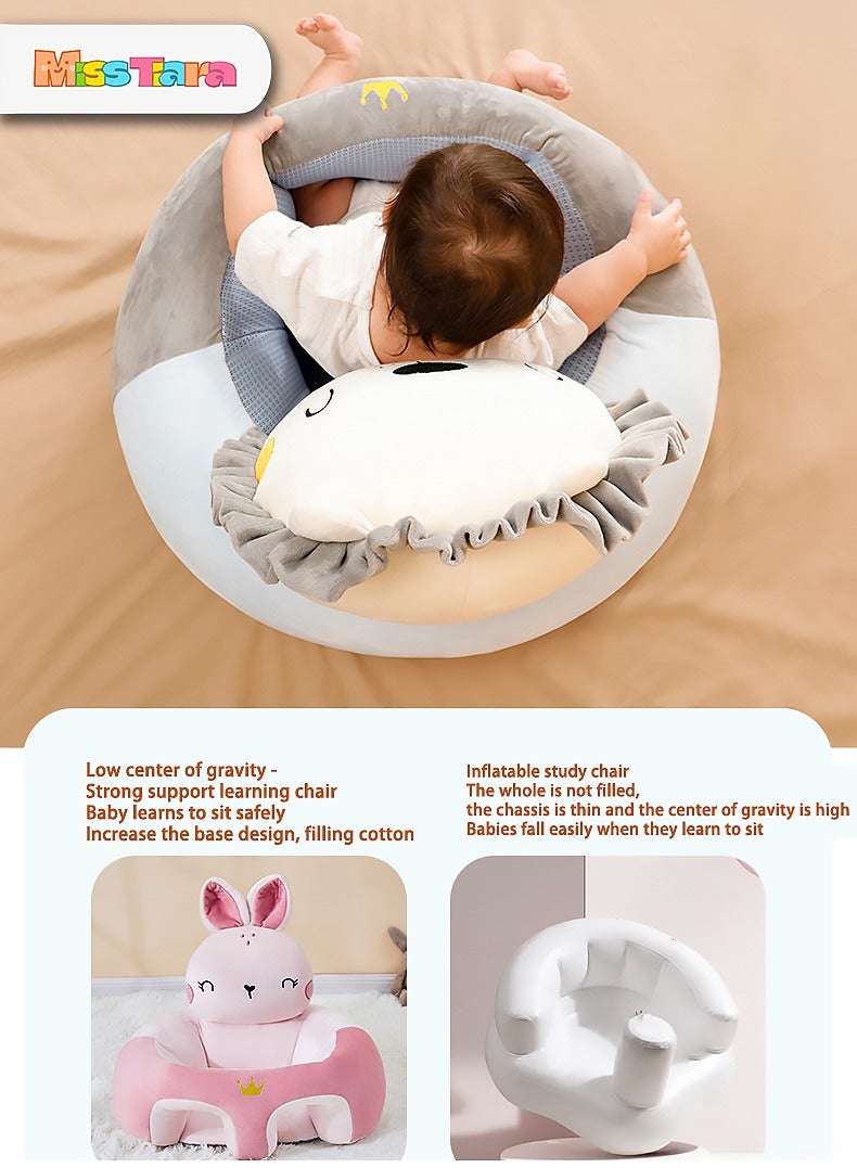 مس تيارا صوفا الطفل، دعم جالسة الطفل صوفا المقعد، رئيس تعليم الأطفال حماية النسيج البلوري القابل للتنفس، تعبئة ريش القطن، هدية الطفل المثالي لتعلم الجلوس - Image 4