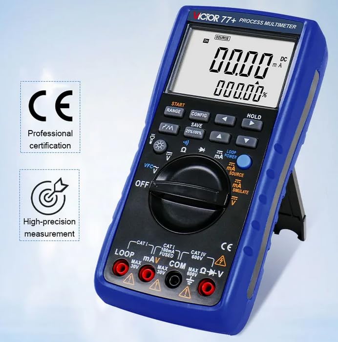 TestHelper TH77 Process Multimeter Calibrator Meter Multifunctional DMM,250Ω HART Loop Resistance,24V Loop Power Supply and Measuring the Current - Image 3