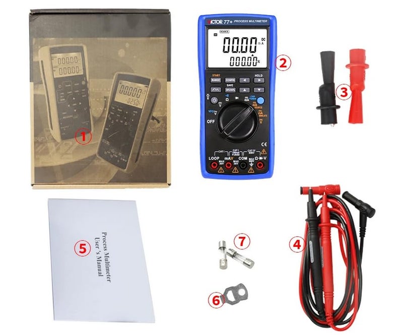 TestHelper TH77 Process Multimeter Calibrator Meter Multifunctional DMM,250Ω HART Loop Resistance,24V Loop Power Supply and Measuring the Current - Image 4