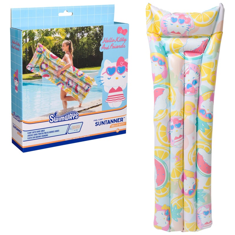 Swimways Hello Kitty Suntanner Pool Float Inflatable Pool Floats Kids Pool Toys Swimming Pool Accessories Beach Essentials for Teens Aged 14 Up - Image 3