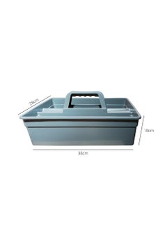 LACOT GENERAL TRADING LLC Large Stackable Plastic Cleaning Caddy Basket – Commercial Quality Tool Organizer with Handle and Compartments  - Image 3
