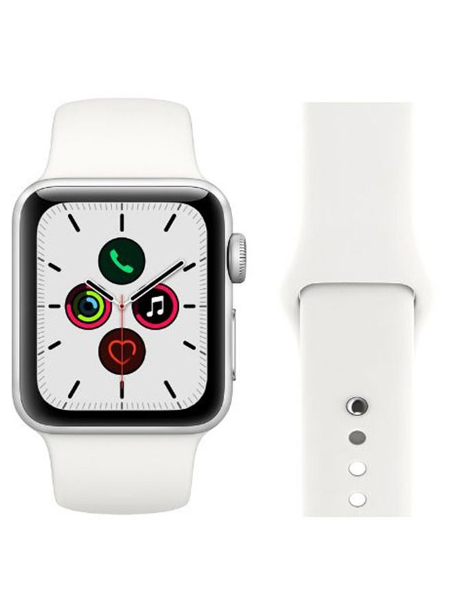 Silicone Replacement Band For Apple iWatch Series 5/6/7 42/44/45mm Soft White - Image 2