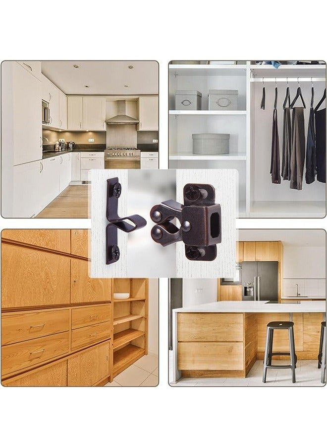 5 Pcs Cabinet Latch Double Roller Catch Hardware Sturdy Cabinet Latches and Catches Latch Hardware Roller Lock Buckle With Built-in High Strength and Toughness for Lockers Cupboard Closet Door - Image 4