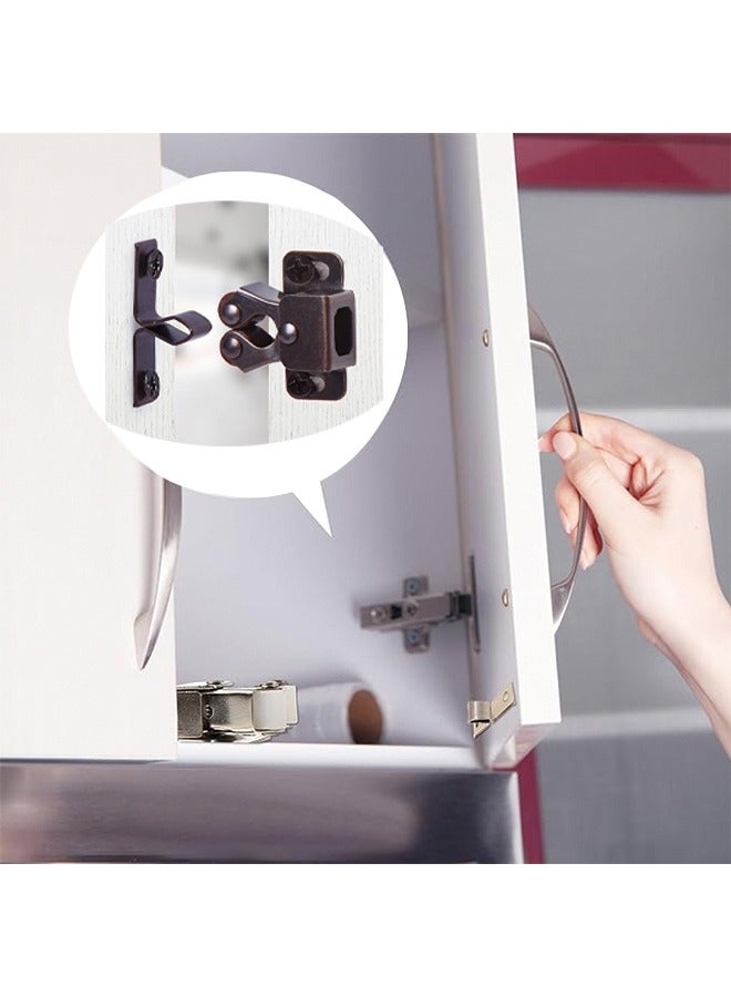 5 Pcs Cabinet Latch Double Roller Catch Hardware Sturdy Cabinet Latches and Catches Latch Hardware Roller Lock Buckle With Built-in High Strength and Toughness for Lockers Cupboard Closet Door - Image 3