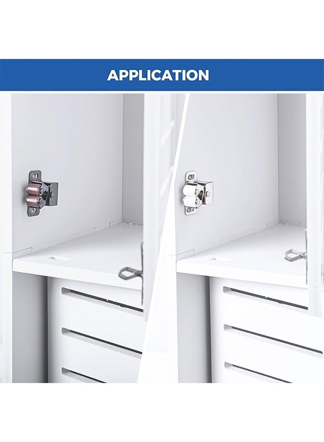 5 Pcs Cabinet Latch Double Roller Catch Hardware Sturdy Cabinet Latches and Catches Latch Hardware Roller Lock Buckle With Built-in High Strength and Toughness for Lockers Cupboard Closet Door - Image 5