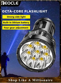 REOCLE Rechargeable LED Flashlights Powerful Torch with High Lumens & High Power & 5 Modes & IPX7 Waterproof & Long Lasting Powerful Handheld Flashlight for Camping Emergencies  - Image 1