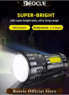 REOCLE Rechargeable LED Flashlights Powerful Torch with High Lumens & High Power & 5 Modes & IPX7 Waterproof & Long Lasting Powerful Handheld Flashlight for Camping Emergencies  - Image 4