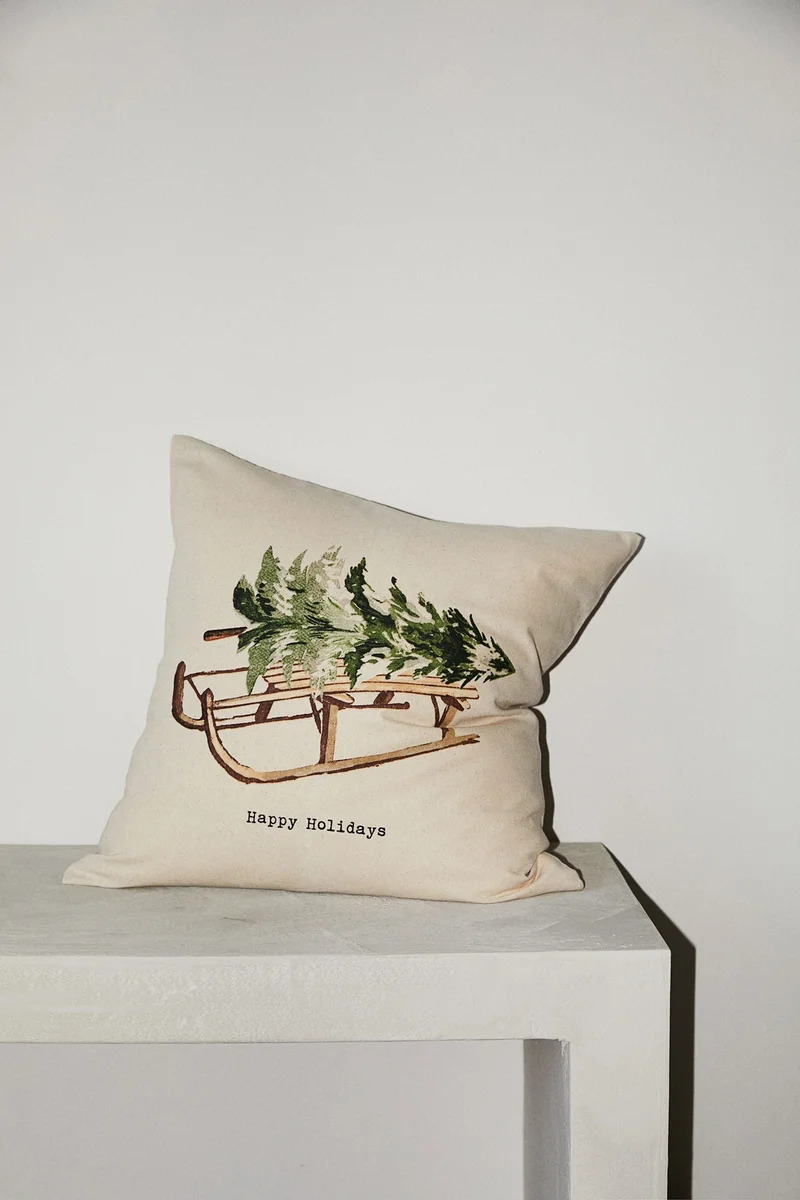 H&M Printed Cotton Cushion Cover