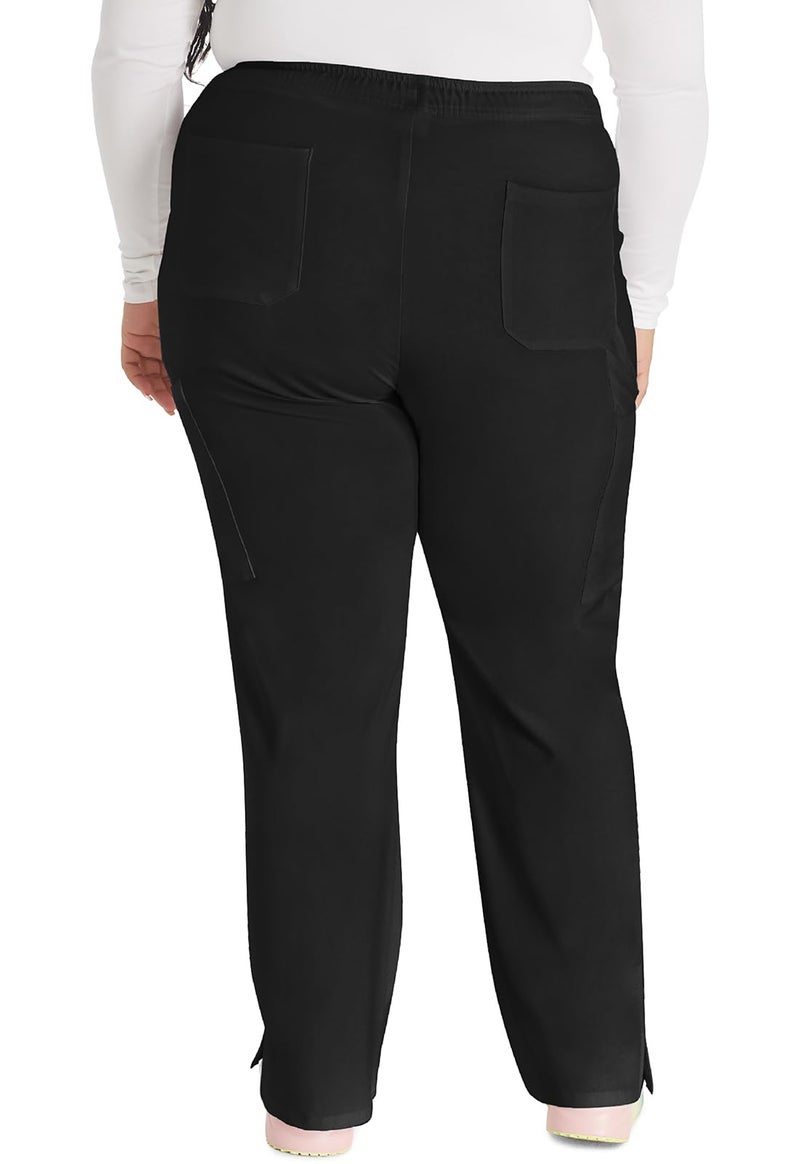 Dickies EDS Essentials Scrubs for Women, Drawstring Cargo Scrub Pants with Four-Way Stretch and Moisture Wicking Plus Size DK Black - Image 5