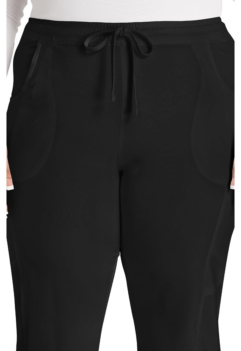 Dickies EDS Essentials Scrubs for Women, Drawstring Cargo Scrub Pants with Four-Way Stretch and Moisture Wicking Plus Size DK Black - Image 2