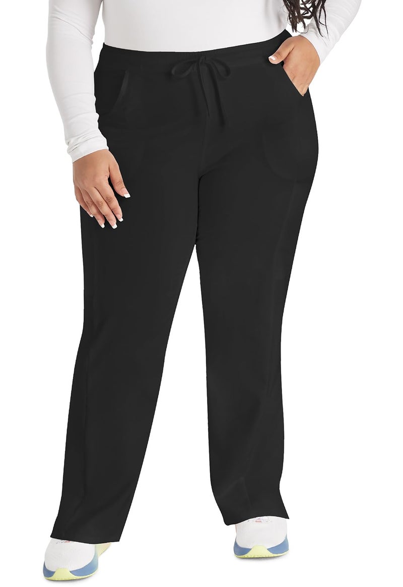 Dickies EDS Essentials Scrubs for Women, Drawstring Cargo Scrub Pants with Four-Way Stretch and Moisture Wicking Plus Size DK Black - Image 1