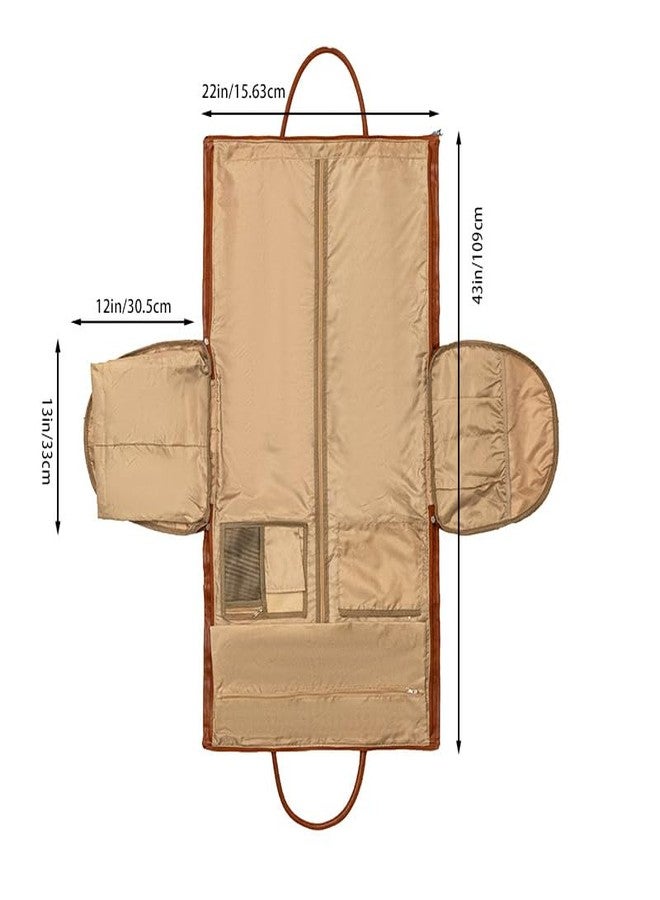 حقيبة سفر رياضية مقاومة للماء من داون ويك، حقيبة نهاية أسبوع مزودة بجيب للأحذية للرجال والنساء (بني) - Image 5