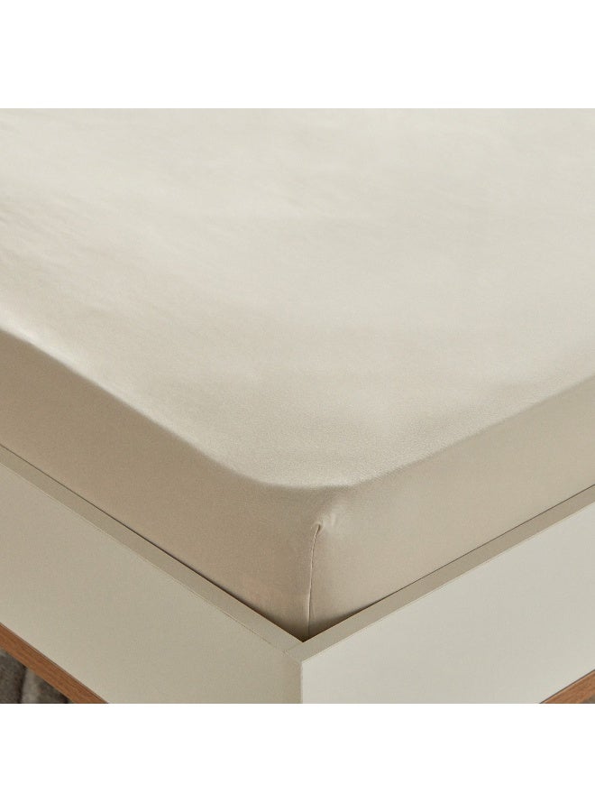 Home Box Derby Solid Microfiber King Fitted Sheet - 180x200+25 cm - Image 5