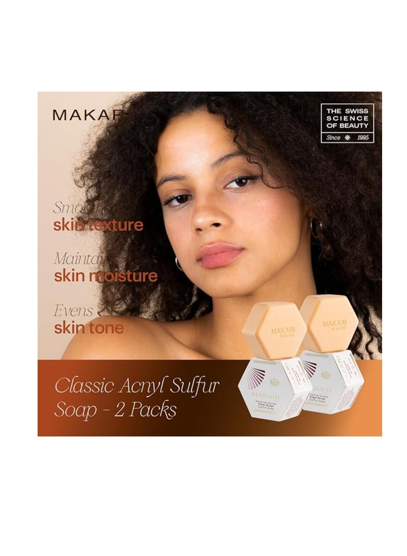 ماكاري صابون ماكاري الكلاسيكي بالكبريت ٢١٠ مل - صابون مضاد لحب الشباب للوجه والجسم - منظف مرطب يحارب عيوب حب الشباب، المسام المسدودة، الزيوت، والتهيج. - Image 3