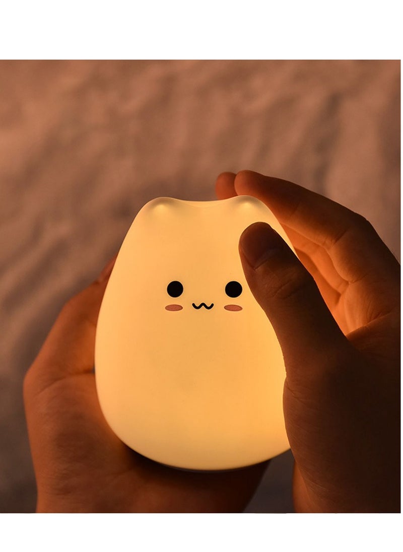 Arabest - Silicone night light, cute cat, colorful color changing clapping light (Clever cat) - Image 1