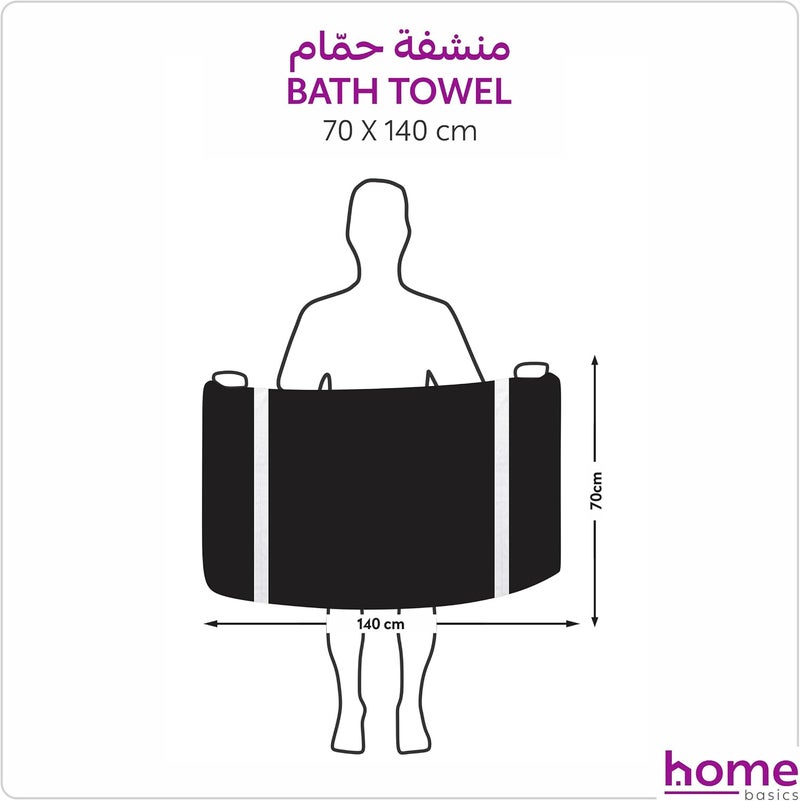 مجموعة مناشف الحمام الفاخرة من دونيتيلا، 4 قطع (70 × 140 سم)، 100% قطن ممشط، 600 جرام للمتر المربع، سريعة الجفاف، فائقة الامتصاص، سميكة وفخمة، مثالية للحمام، المنتجع الصحي، الصالة الرياضية والفندق - Image 3