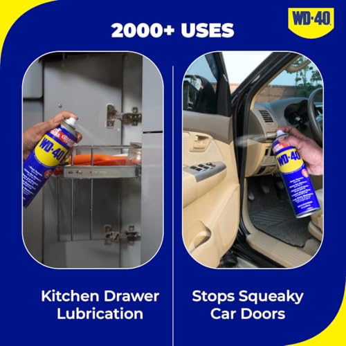 WD-40 Smart Straw Spray 500 ml Multipurpose for Auto Maintenance, Rust Remover, Home Improvement, Loosens Stuck & Rust Parts, Removes Sticky Residue, Descaling, Protectant & Cleaning Agent (Pack of 4) - Image 5
