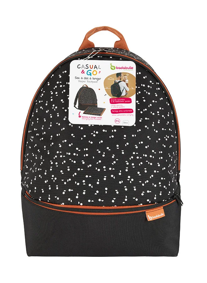 Badabulle Baby Changing Bag Backpack, Black