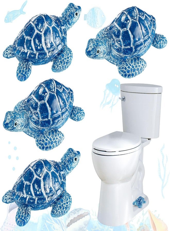 Leinuosen 4 Pcs Turtle Toilet Bolt Covers Decorative Cute Turtles Toilet Bolt Caps Sea Turtle Bathroom Accessories Decor, Toilets Bolts Caps Decorative for Home Beach House Easy to Install - Image 1