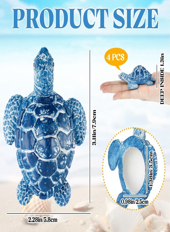 Leinuosen 4 Pcs Turtle Toilet Bolt Covers Decorative Cute Turtles Toilet Bolt Caps Sea Turtle Bathroom Accessories Decor, Toilets Bolts Caps Decorative for Home Beach House Easy to Install - Image 2