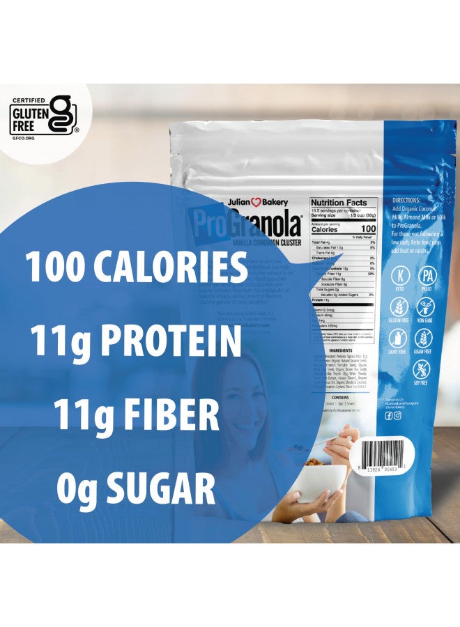 Julian Bakery Julian Bakery ProGranola Cereal | Vanilla Cinnamon | 12g Protein | Paleo | 2 Net Carbs | Gluten-Free | Grain-Free | 2 Pack