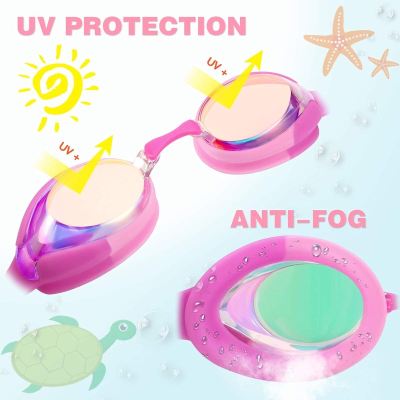 Keary Kids Swim Goggles for Toddler Kids Youth(3-12),Anti-Fog Waterproof Anti-UV Clear Vision Water Pool Goggles - Image 4