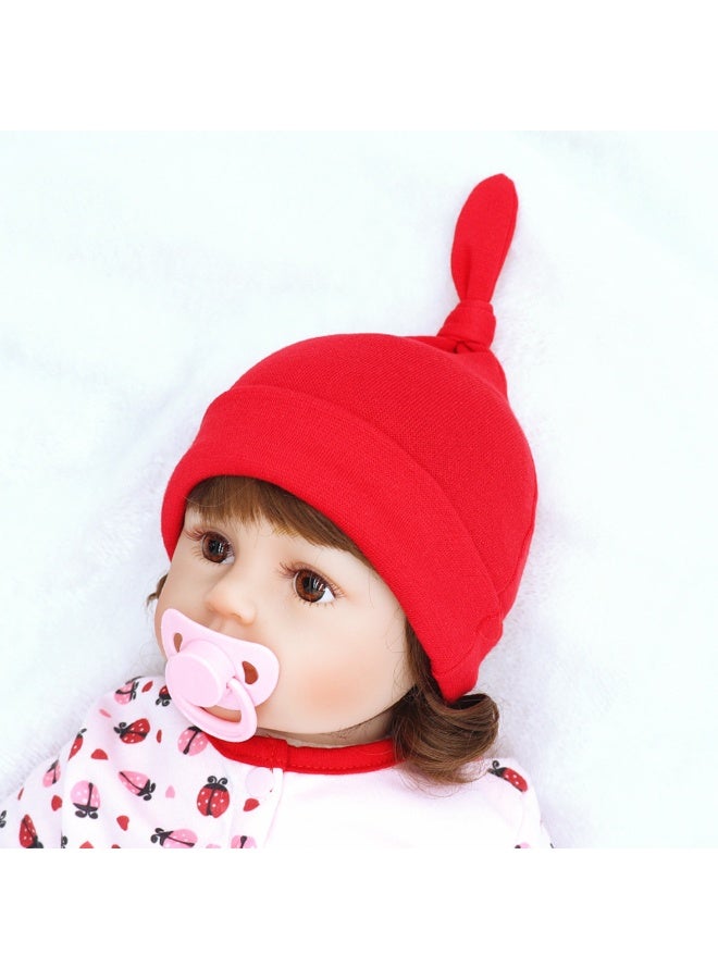 3PCS Newborn Baby Warm Hat Kids Beanies Knotted Cap Sleep Cap Hats - Image 5