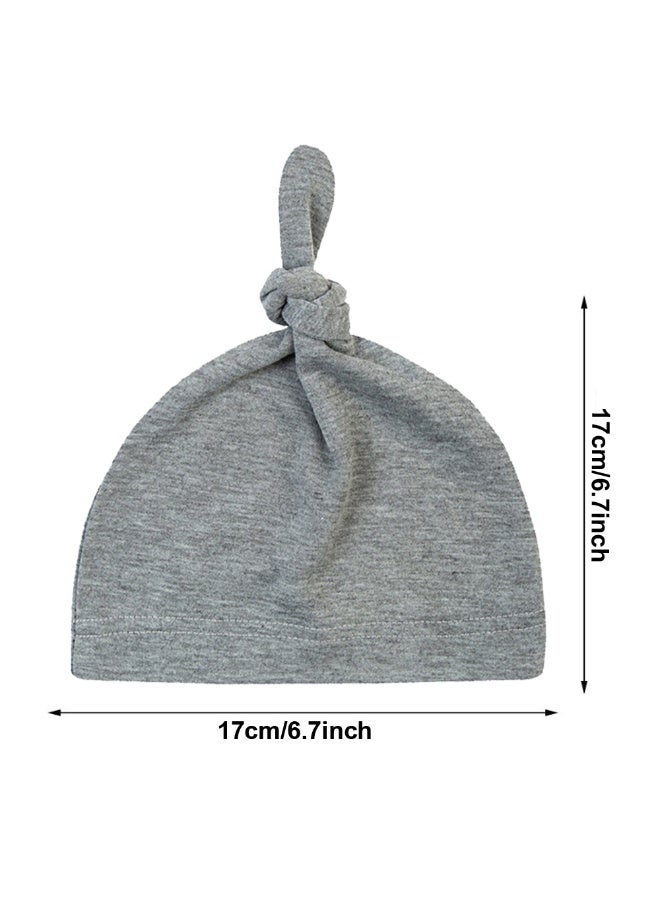 3PCS Newborn Baby Warm Hat Kids Beanies Knotted Cap Sleep Cap Hats - Image 4