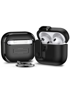 Elastic Cover Airpods 4 Generation Protective Cover Drop-resistant 2024 Suitable For Apple Earphone Case Simple Airpods Case-Color:Black-Applicable Models:Airpods 1/2 Generation