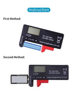 Generic Battery Tester Checker, Digital Display Battery Tester Checker for 9V 1.5V, AA AAA C D Button Cell Batteries Checker, Small Volt Checker for All Batteries DT168 Pro -1Pack  - Image 3