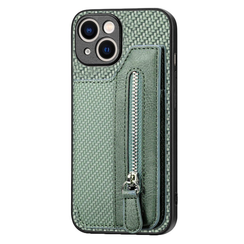 غطاء واقي بTPU لـ iPhone 14 / 14 Plus / 14 Pro / 14 Pro Max مع حامل بطاقات وحماية من السقوط مع مقاوم للصدمات مع حامل قائم مع مغناطيس قوي باللون أخضر مغناطيسي بوظيفة حامل من مادة T. - ModaStar - Image 1