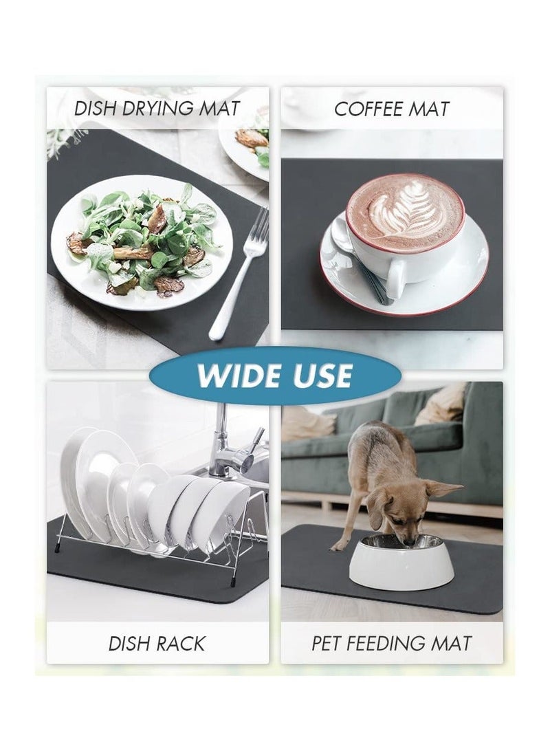Y&D Coffee Mat Kitchen Counter Absorbent Dish Drying Easy Clean Heat Resistant Multiple Usage Machine Rack Brown  - Image 4