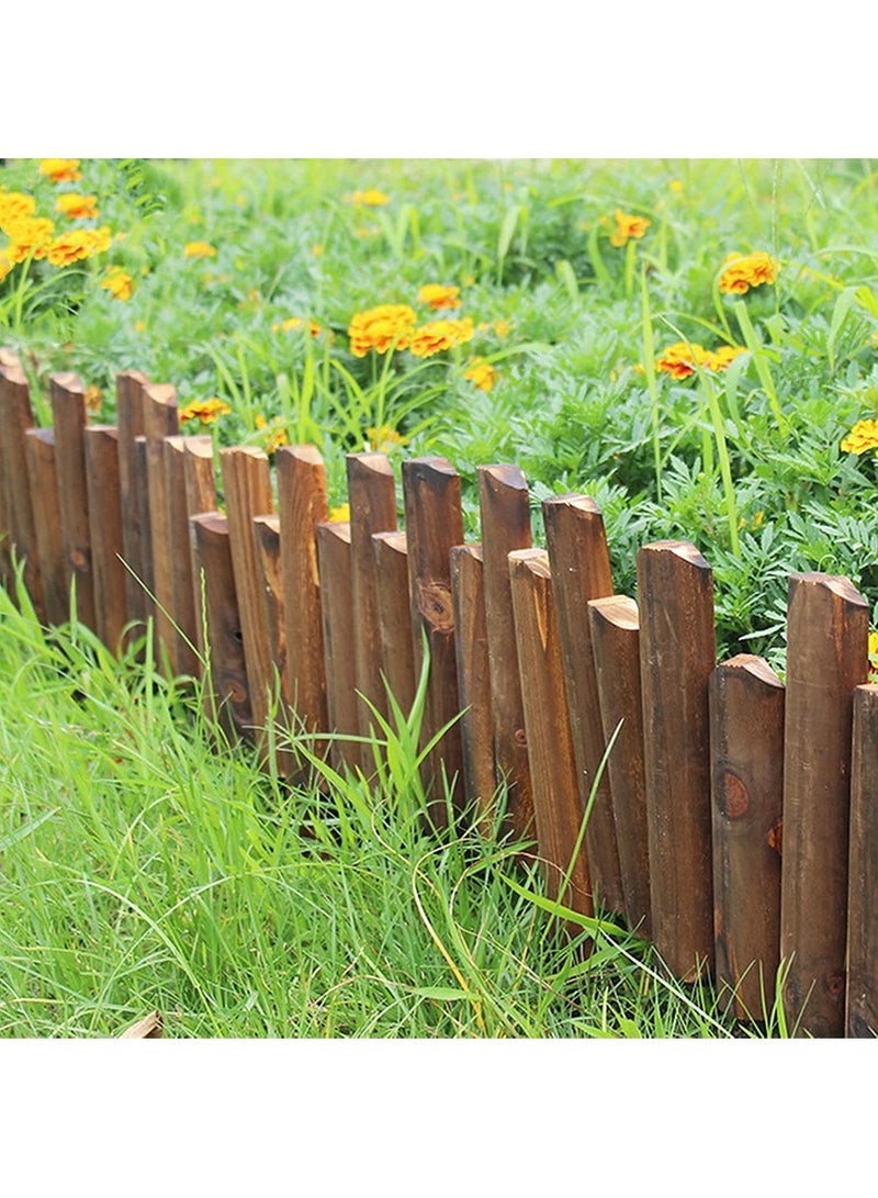 Generic FFD Wooden Garden Fence Panels Lawn Edging Picket Fence Roll Border Easy Plug in Fence Palisade Corrosion Resistant - Image 3