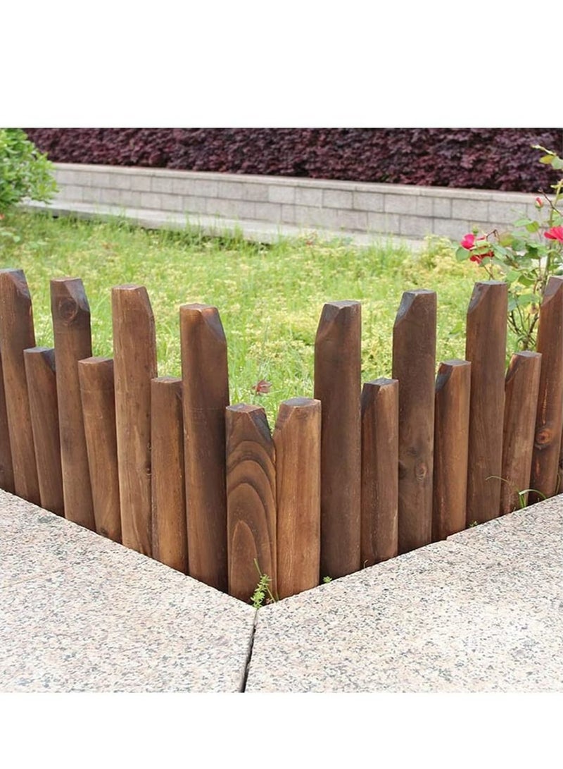 Generic FFD Wooden Garden Fence Panels Lawn Edging Picket Fence Roll Border Easy Plug in Fence Palisade Corrosion Resistant - Image 2