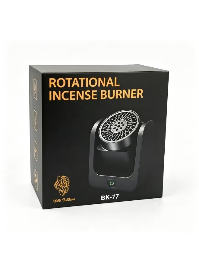 ELTRAZONE BK-77 Electronic Rotational Incense Burner, USB Charging Rotational OUD Fragrance Burner, Portable Electric Aroma Device for Home, Office, Bedroom & Living Room - Image 1
