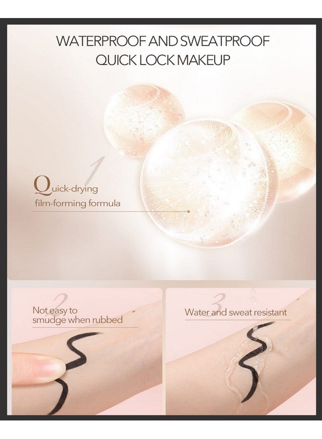 LYSdefeu 3 Pcs Matte Black Waterproof Smudge-proof Gel Eyeliner Pencil,Fade-Proof Eye Liner Water Line Pencil,Cat Eye/Smoky Eye Makeup Pen,Waterline Gel Eye Liner,Christmas Makeup Gift Set for Women Girl - Image 2